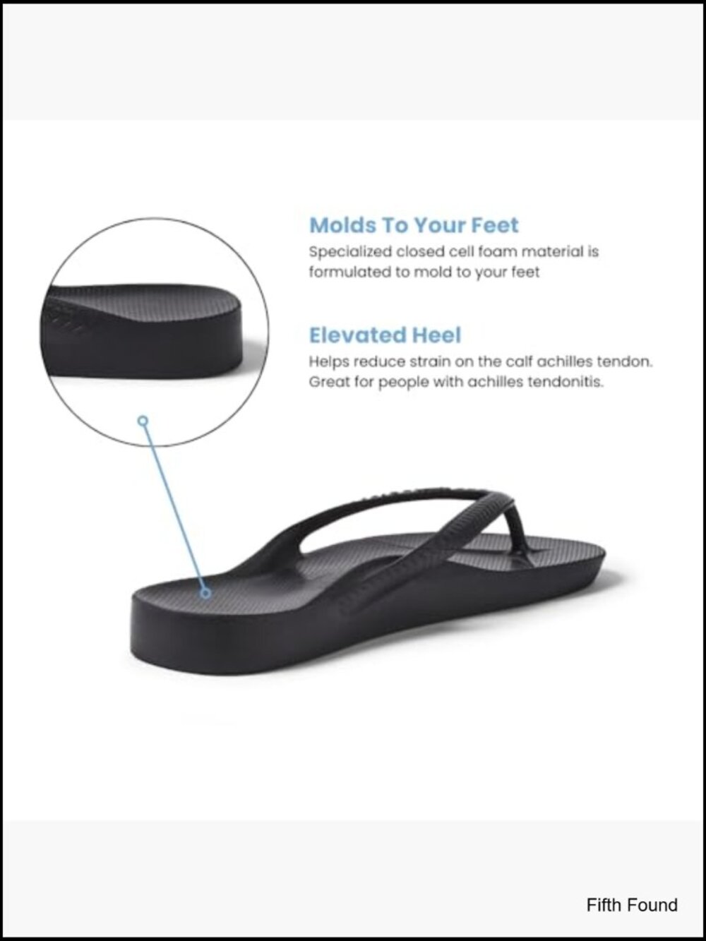 Orthotic Arch Support Flip Flops for Plantar Fasciitis Relief Cushioned Thong - Picture 6 of 7